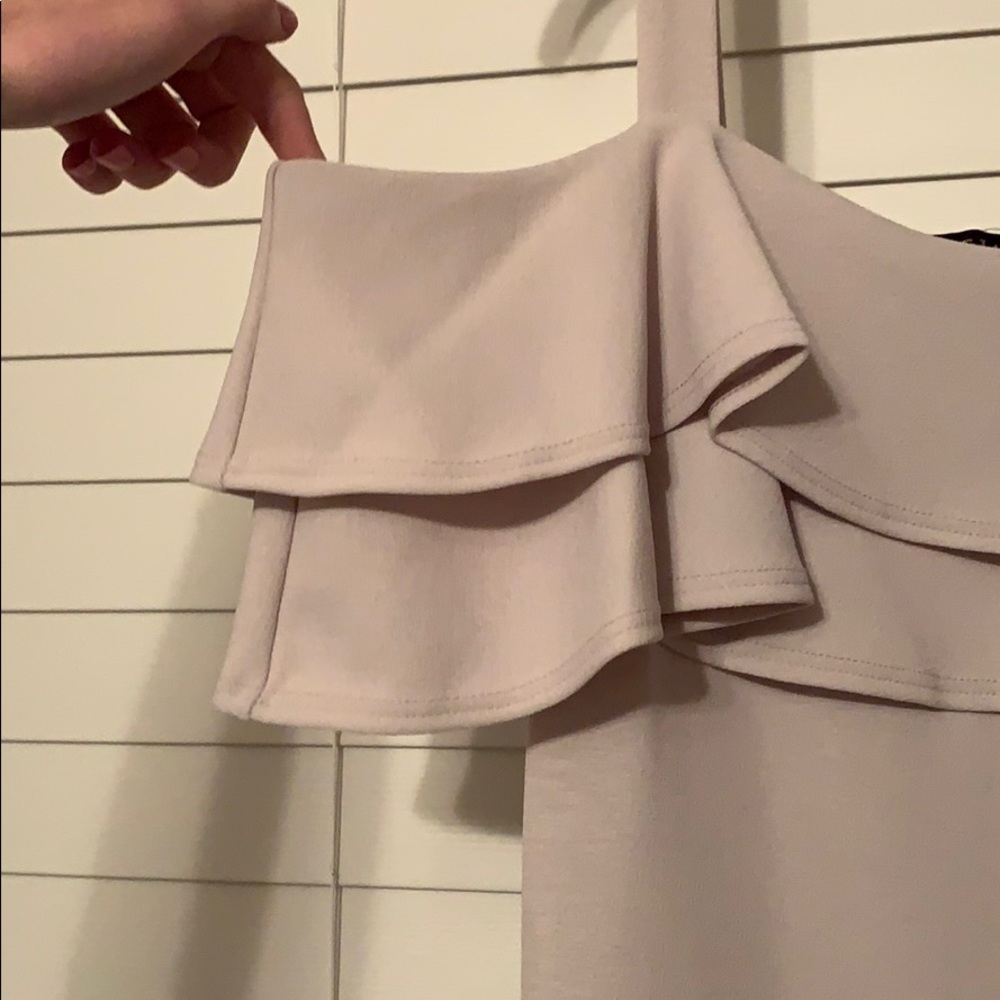 NEW Cream Ruffle Dress - Picture 4 of 7